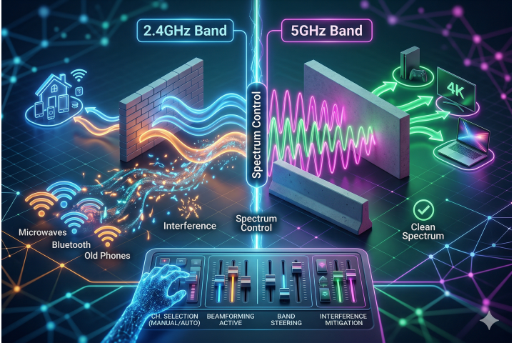 2.4GHz vs 5GHz Wi-Fi: Performance, Interference and Manual Control Explained Article Image